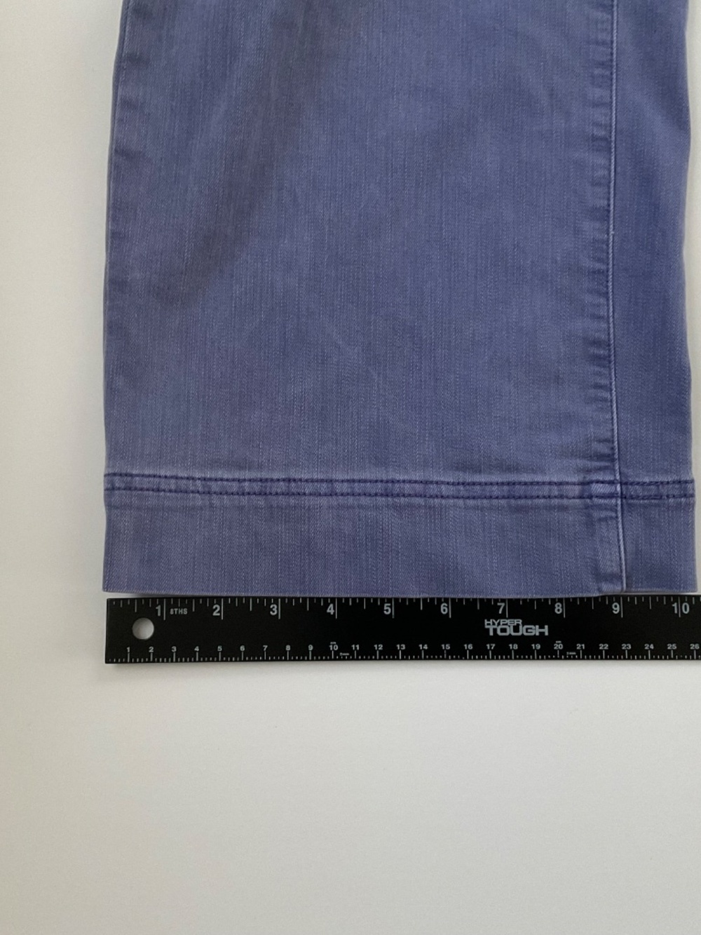 J Jill  Denim Wide Leg Crop Pants Sz 12P Purple Boho Casual Everyday Comfort - Picture 10 of 12
